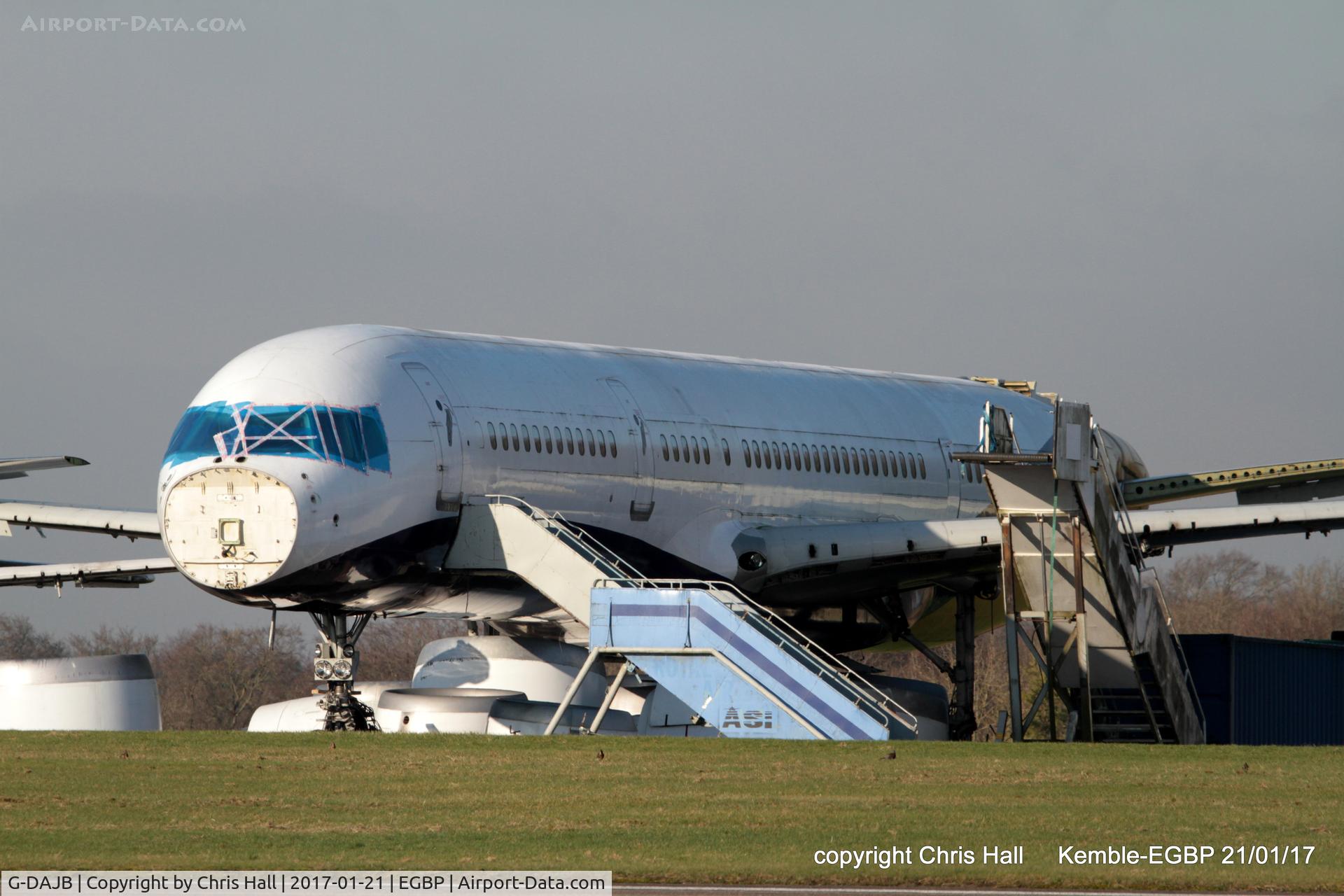 G-DAJB, 1987 Boeing 757-2T7 C/N 23770, in the scrapping area at Kemble