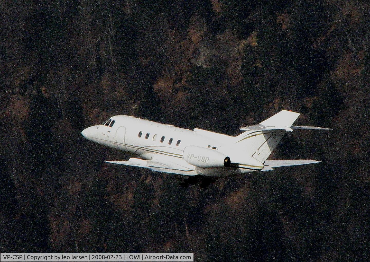 VP-CSP, 1991 British Aerospace BAe.125 Series 800A C/N 258210, Innsbruck 23.2.2008