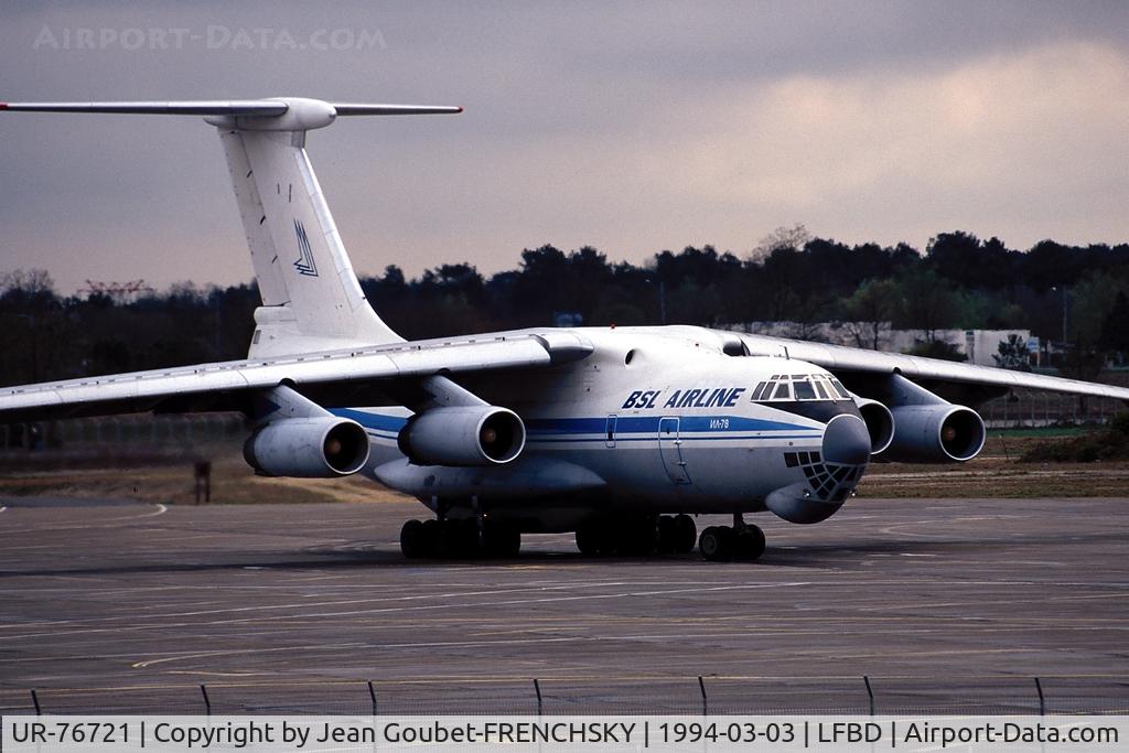 UR-76721, 1987 Ilyushin Il-76TD C/N 73475239, BSL Airlines departure