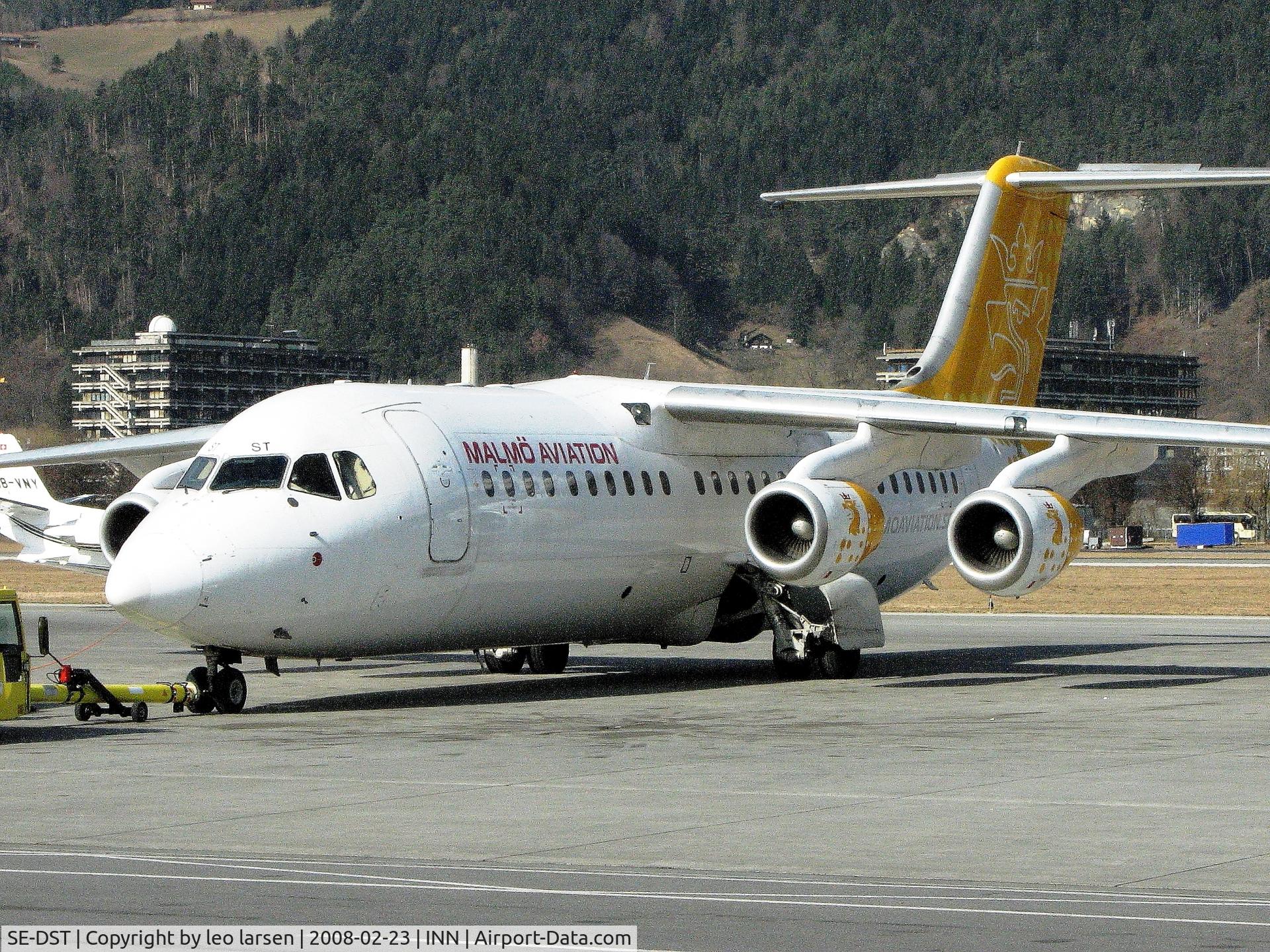 SE-DST, 1994 British Aerospace Avro 146-RJ100 C/N E3247, Innsbruck 23.2.2008