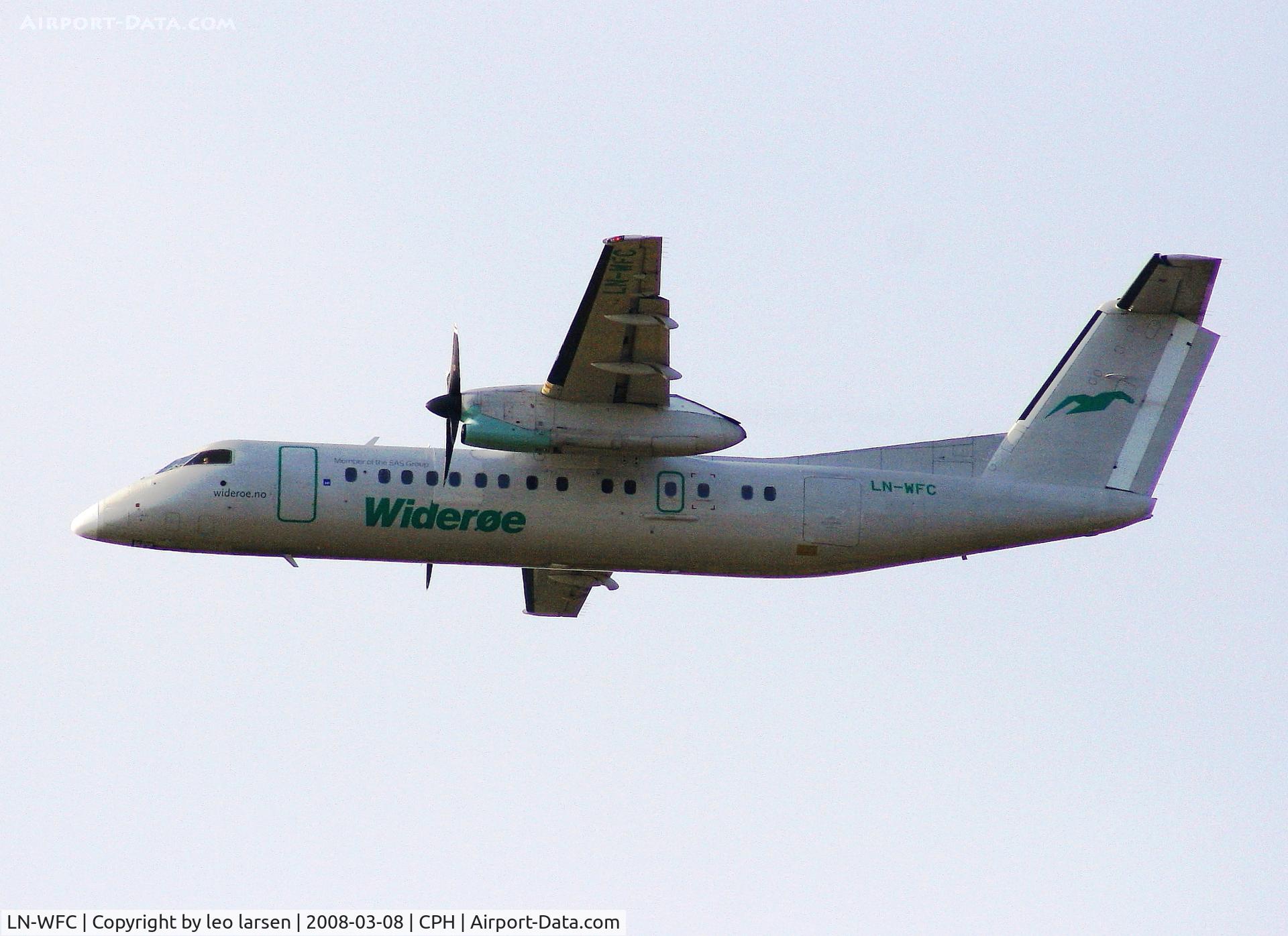 LN-WFC, 1990 De Havilland Canada DHC-8-311 Dash 8 C/N 236, Copenhagen 8.3.2008