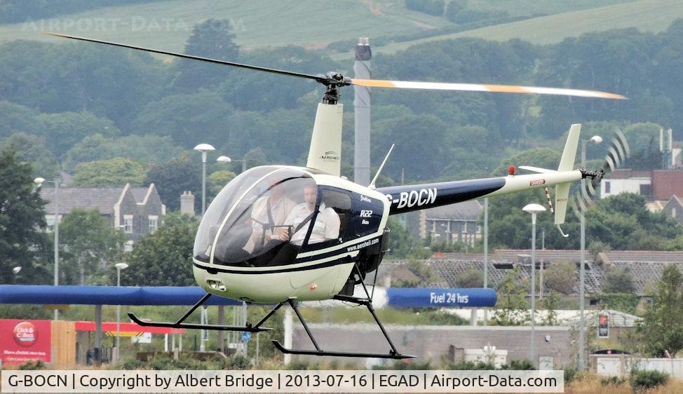 G-BOCN, 1987 Robinson R22 Beta C/N 0726, G-BOCN at Newtownards.
