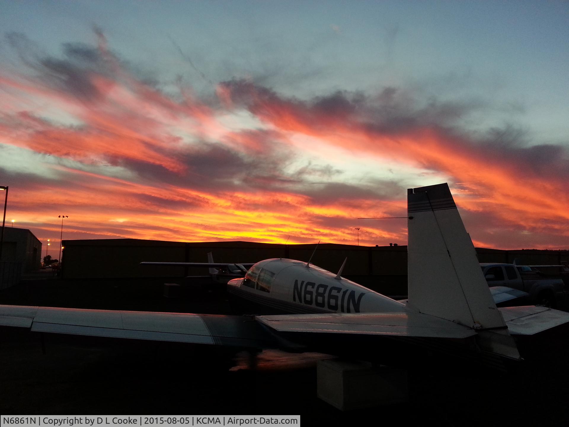 N6861N, 1968 Mooney M20C Ranger C/N 680142, CMA at sunset