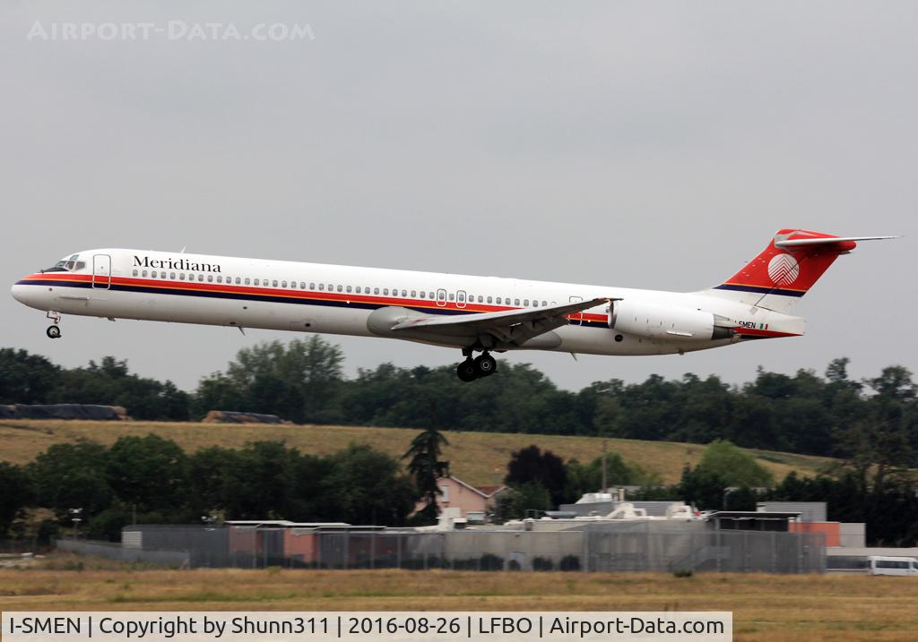 I-SMEN, 1990 McDonnell Douglas MD-83 (DC-9-83) C/N 53013, Landing rwy 14R