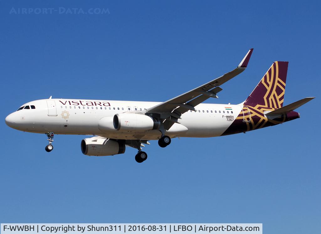 F-WWBH, 2016 Airbus A320-232 C/N 7267, C/n 7267 - To be VT-TTM
