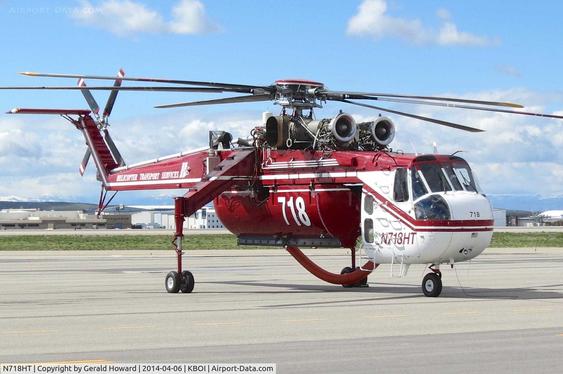 N718HT, 1969 Sikorsky CH-54B Tarhe C/N 64-074, Parked on north GA ramp.
