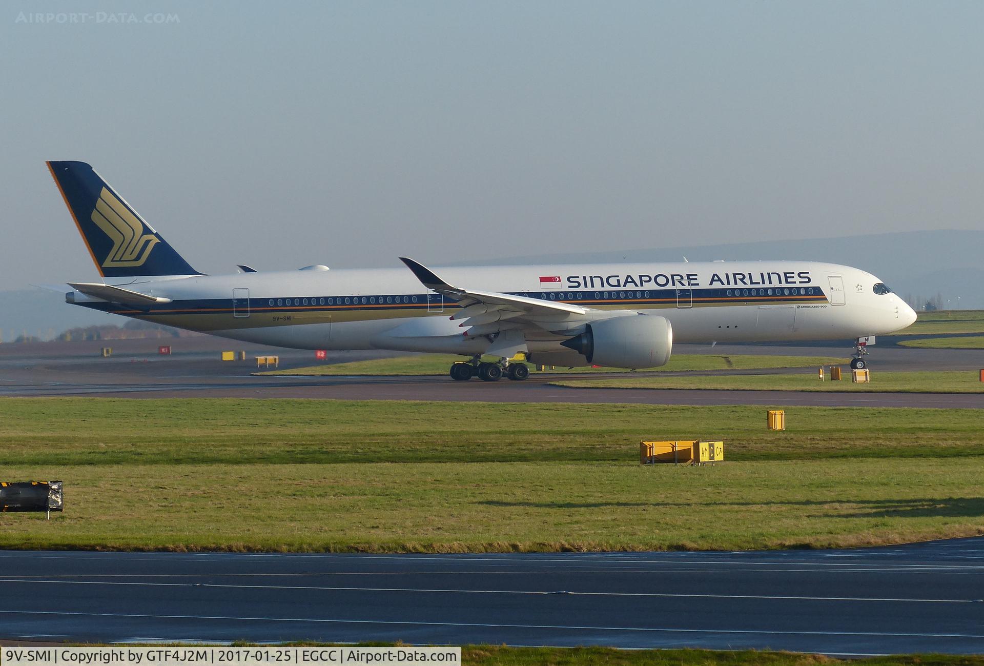 9V-SMI, 2016 Airbus A350-941 C/N 077, 9V-SMI at Manchester 25.1.17