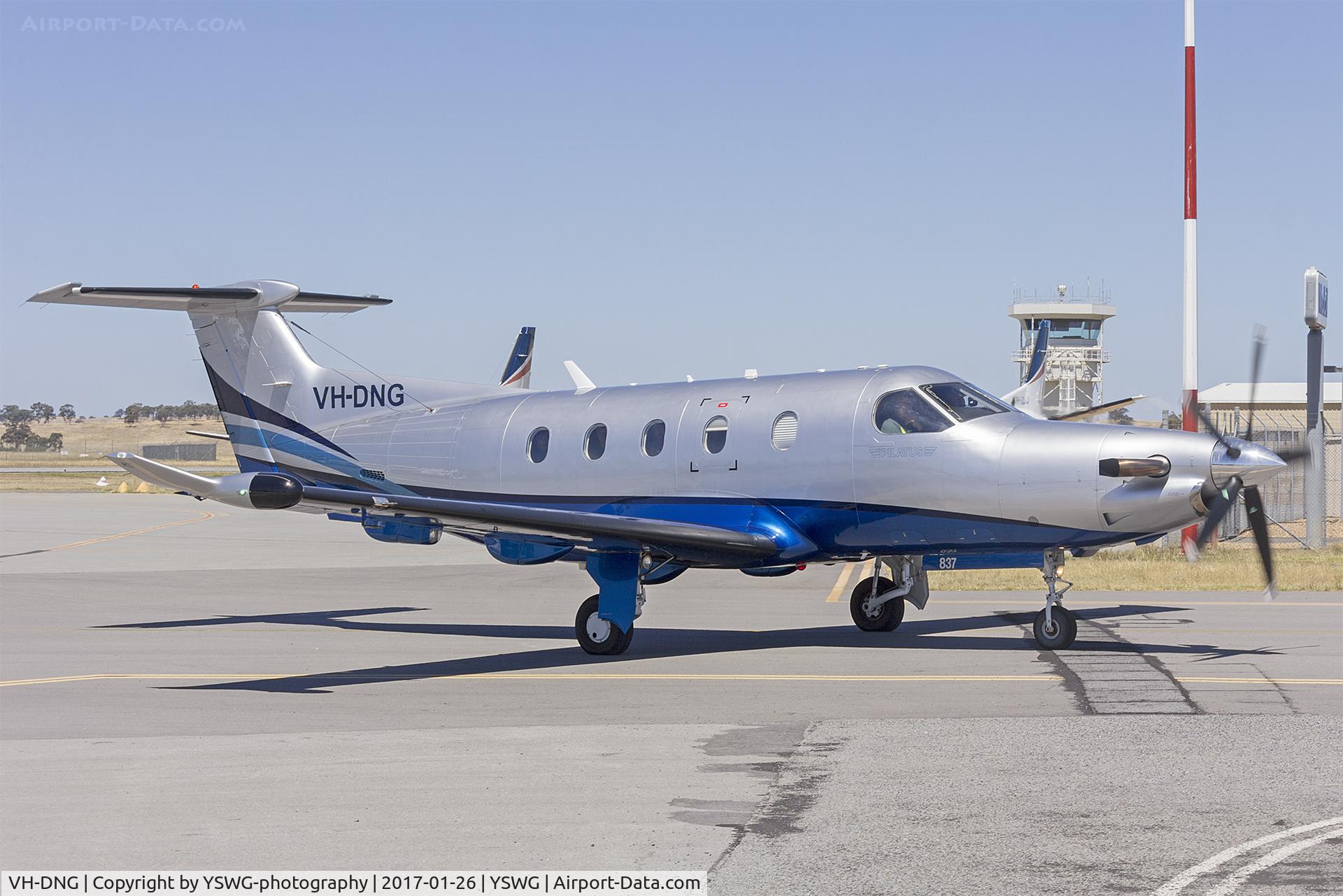 VH-DNG, 2007 Pilatus PC-12/47 C/N 837, Bullawarrie Pty. Ltd. (VH-DNG) Pilatus PC-12/47 taxiing at Wagga Wagga Airport.