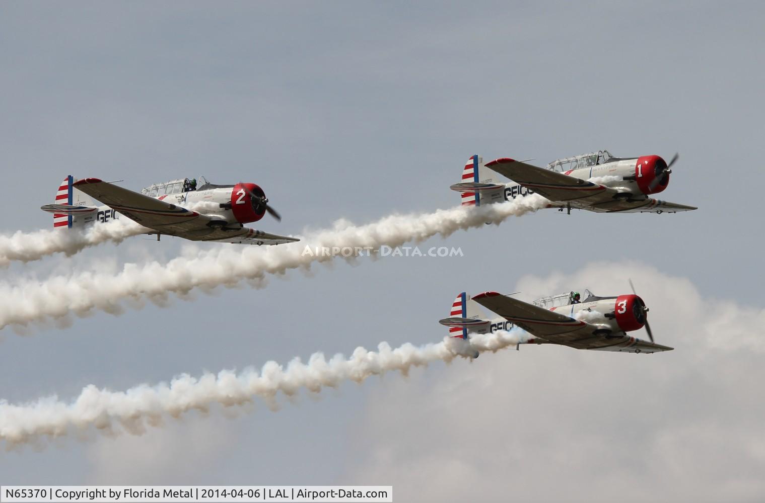 N65370, 1941 North American SNJ-2 Texan C/N 2562, Geico Skytypers