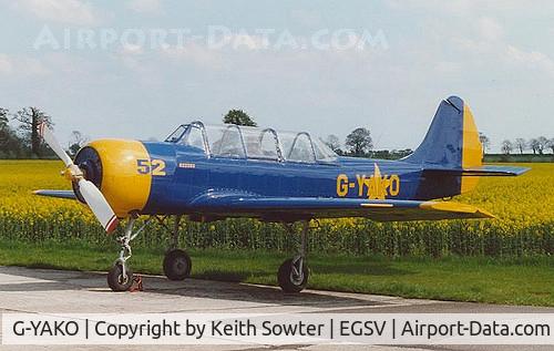 G-YAKO, 1982 Bacau Yak-52 C/N 822203, Old Buckenham Airfield