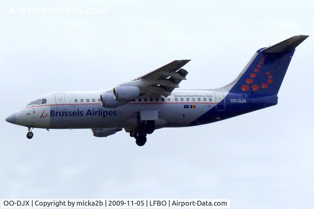 OO-DJX, 1996 British Aerospace Avro 146-RJ85 C/N E.2297, Landing