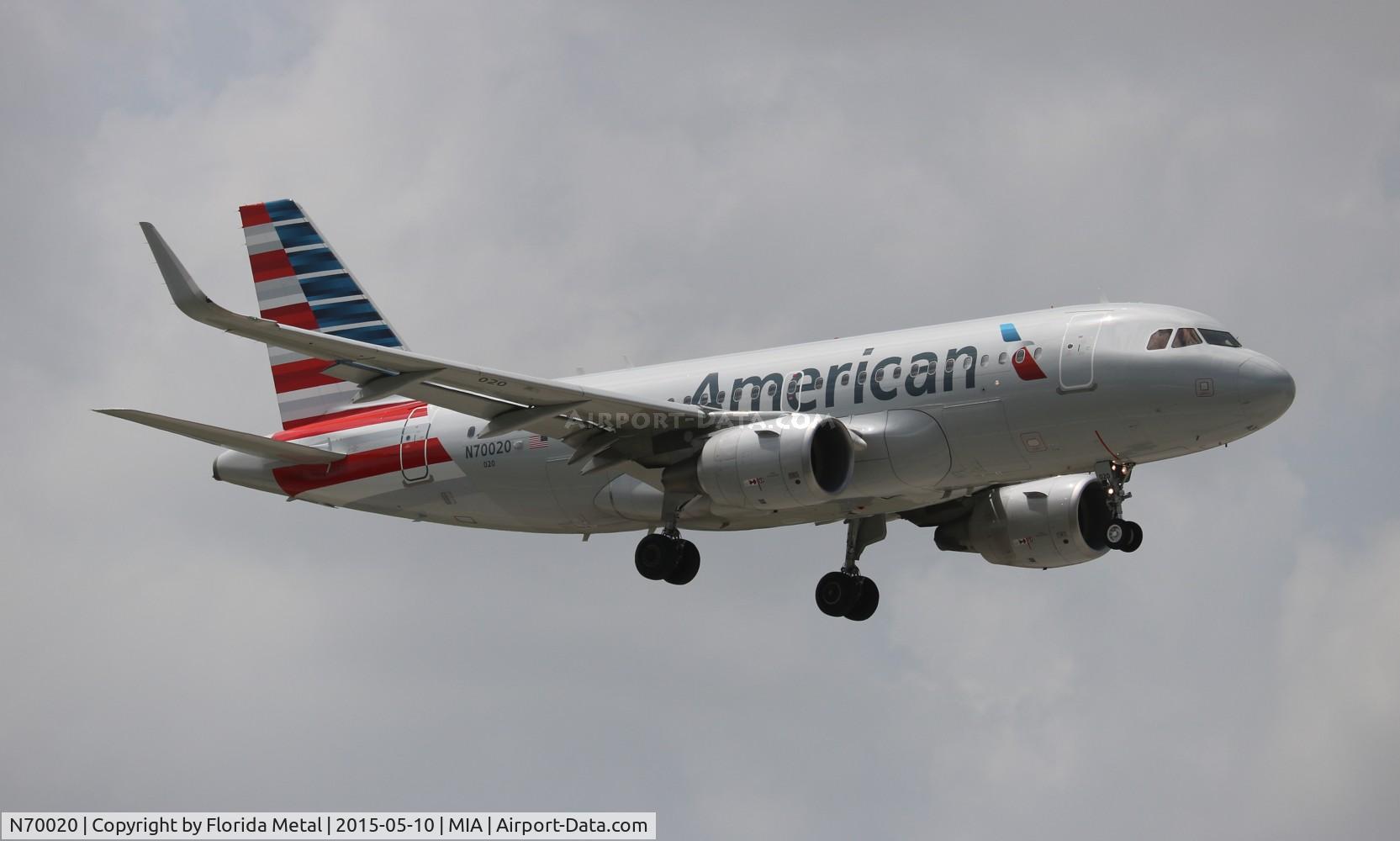 N70020, 2014 Airbus A319-115 C/N 6263, American