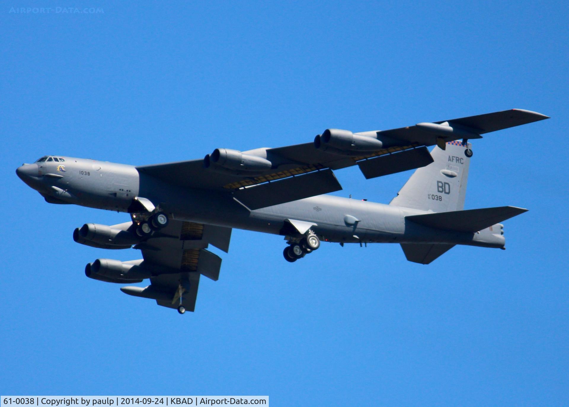 61-0038, 1961 Boeing B-52H Stratofortress C/N 464465, At Barksdale Air Force Base.