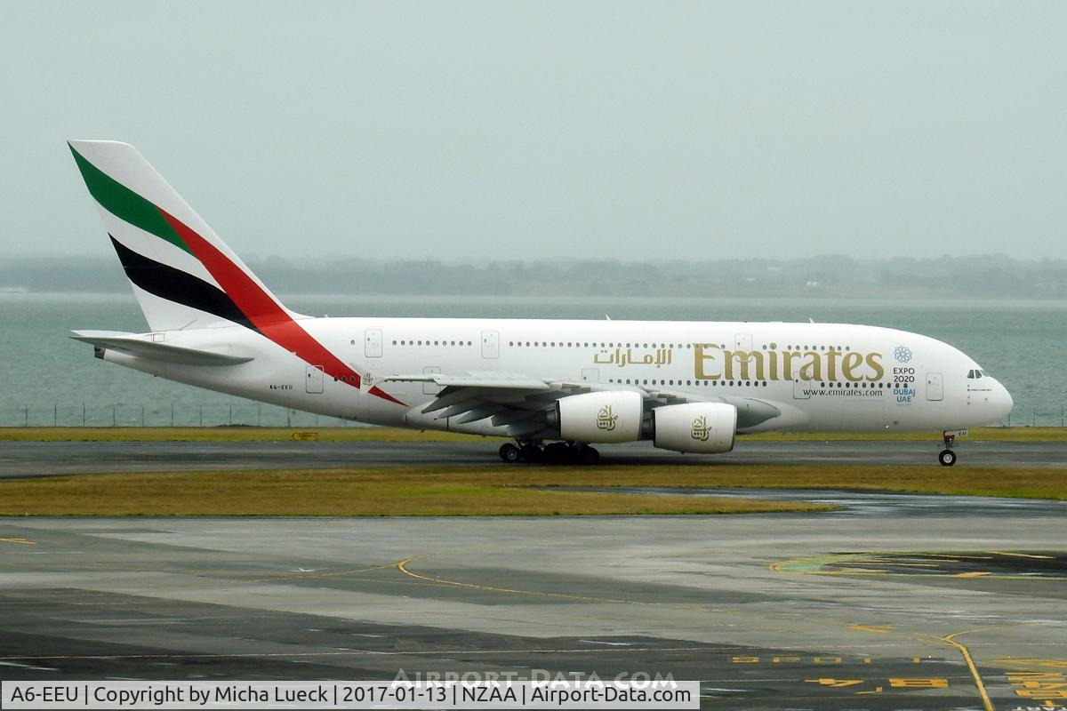 A6-EEU, 2013 Airbus A380-861 C/N 147, At Auckland