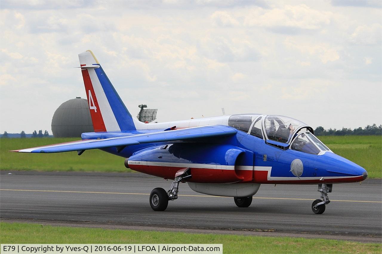 E79, Dassault-Dornier Alpha Jet E C/N E79, Dassault-Dornier Alpha Jet E (F-TENA), Athos 04 of Patrouille de France 2016, Avord Air Base 702 (LFOA)  Open day 2016