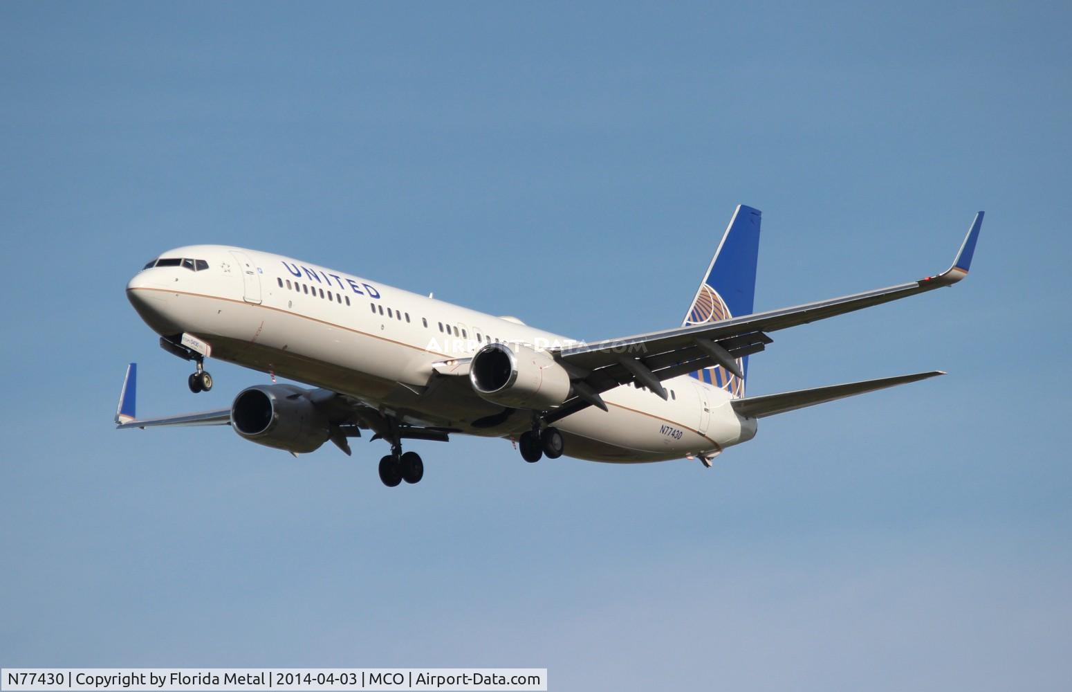 N77430, 2008 Boeing 737-924/ER C/N 37098, United