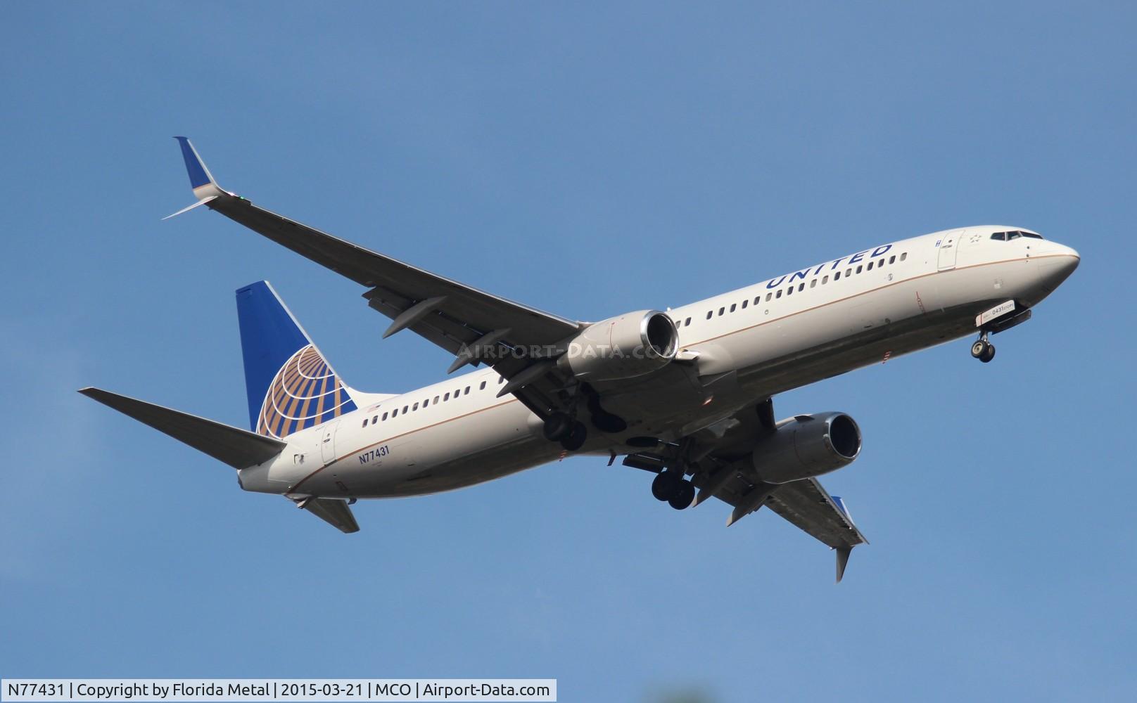 N77431, 2009 Boeing 737-924/ER C/N 32833, United