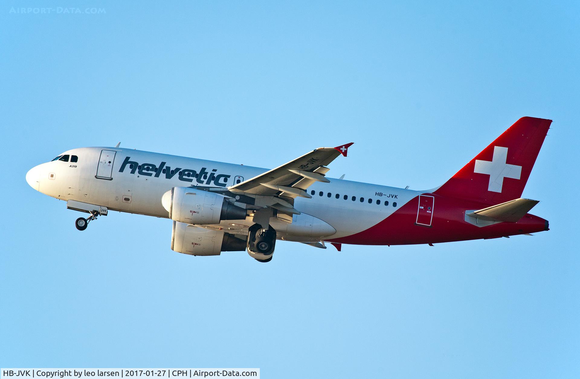 HB-JVK, 2003 Airbus A319-112 C/N 1886, Copenhagen 27.1.2017