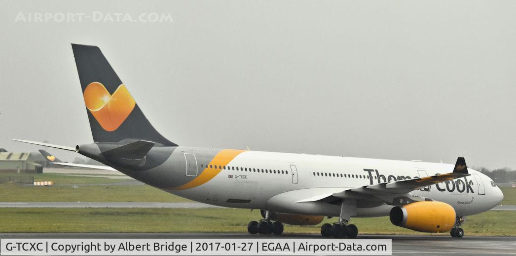 G-TCXC, 2008 Airbus A330-243 C/N 0967, Belfast International.  G-TCXC arriving from Gatwick to operate a sun charter to Juan Gualberto Gómez airport, Varadero (Cuba).