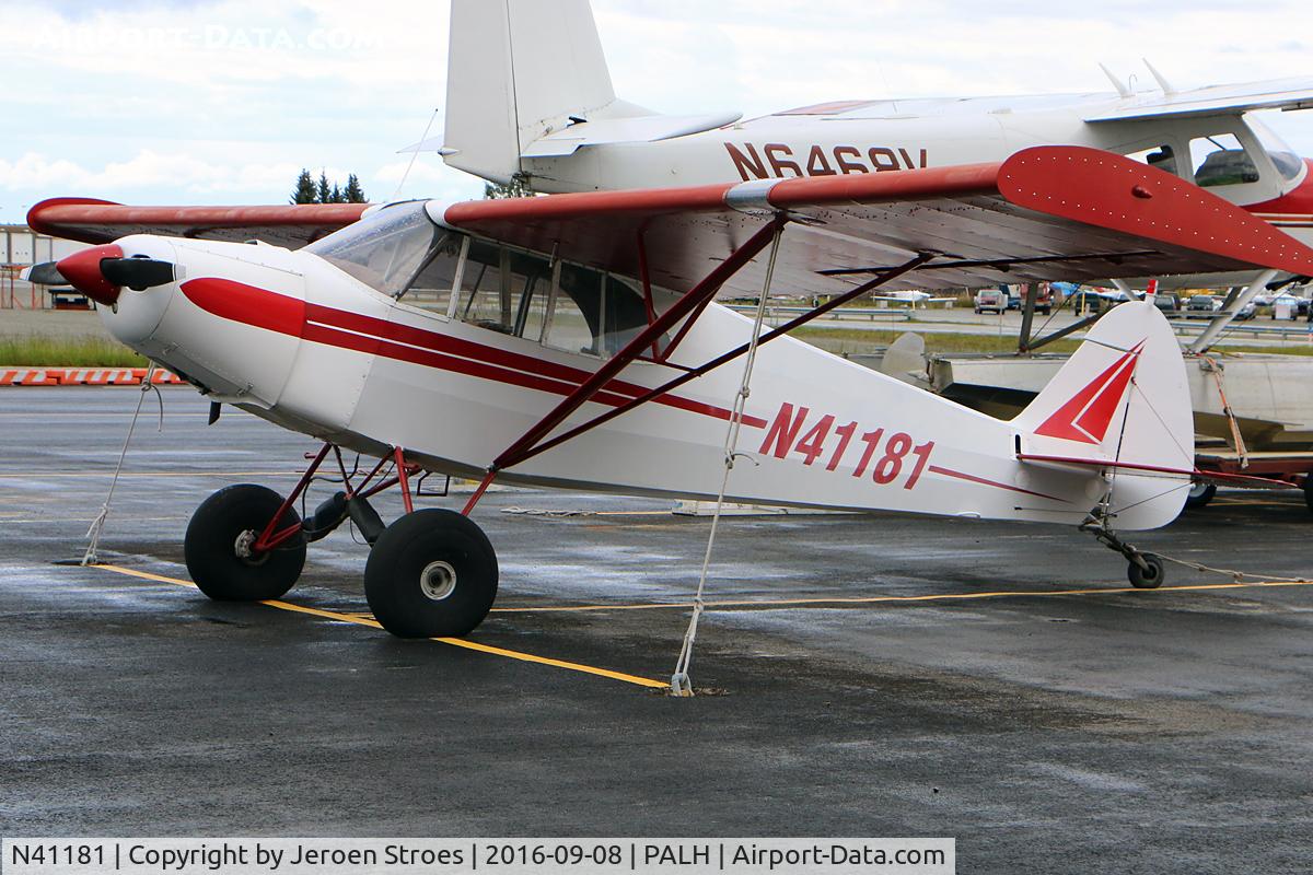 N41181, 1941 Piper J5A Cub Cruiser C/N 5-1269, lake hood