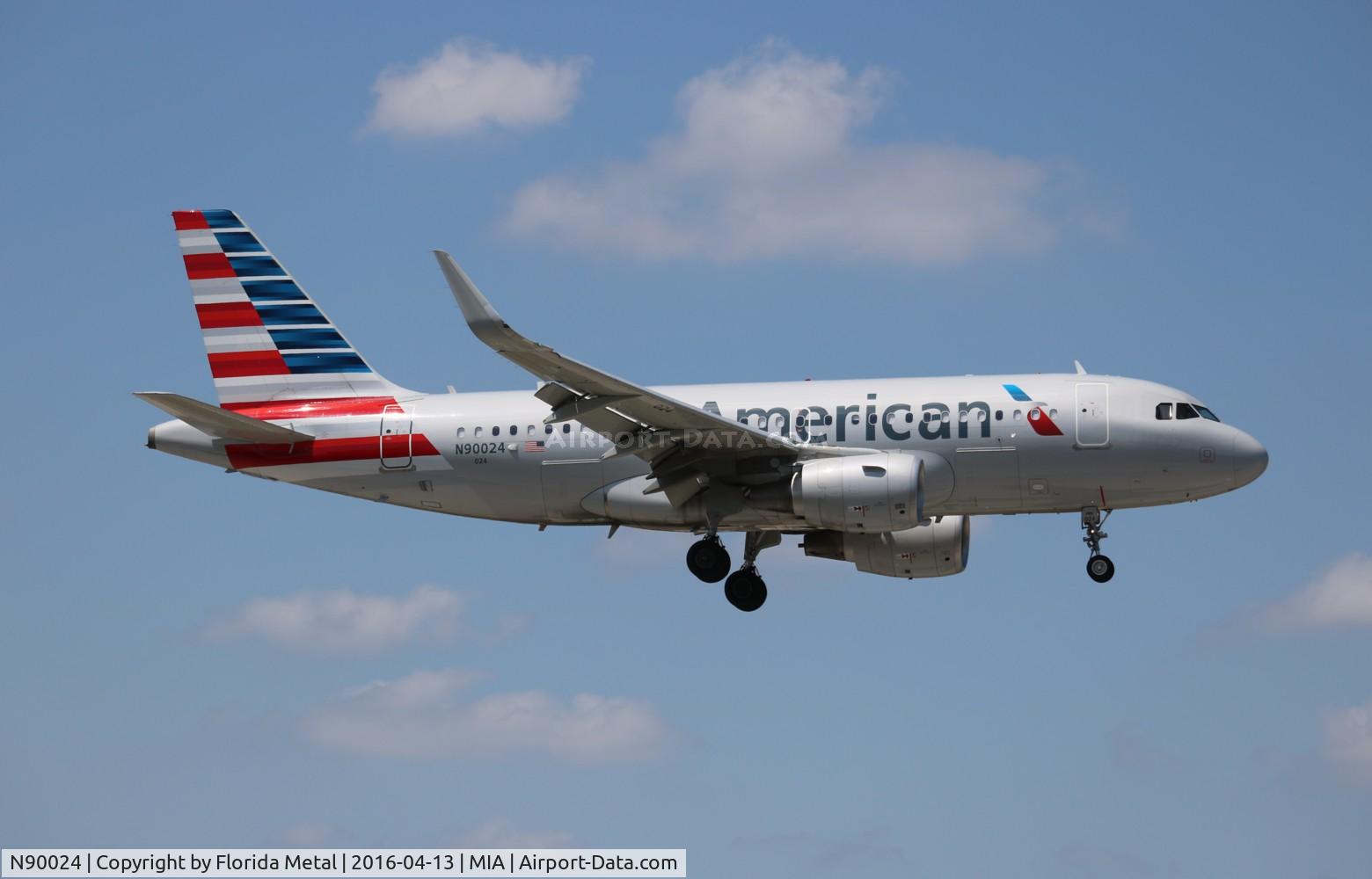 N90024, 2014 Airbus A319-115 C/N 6384, American