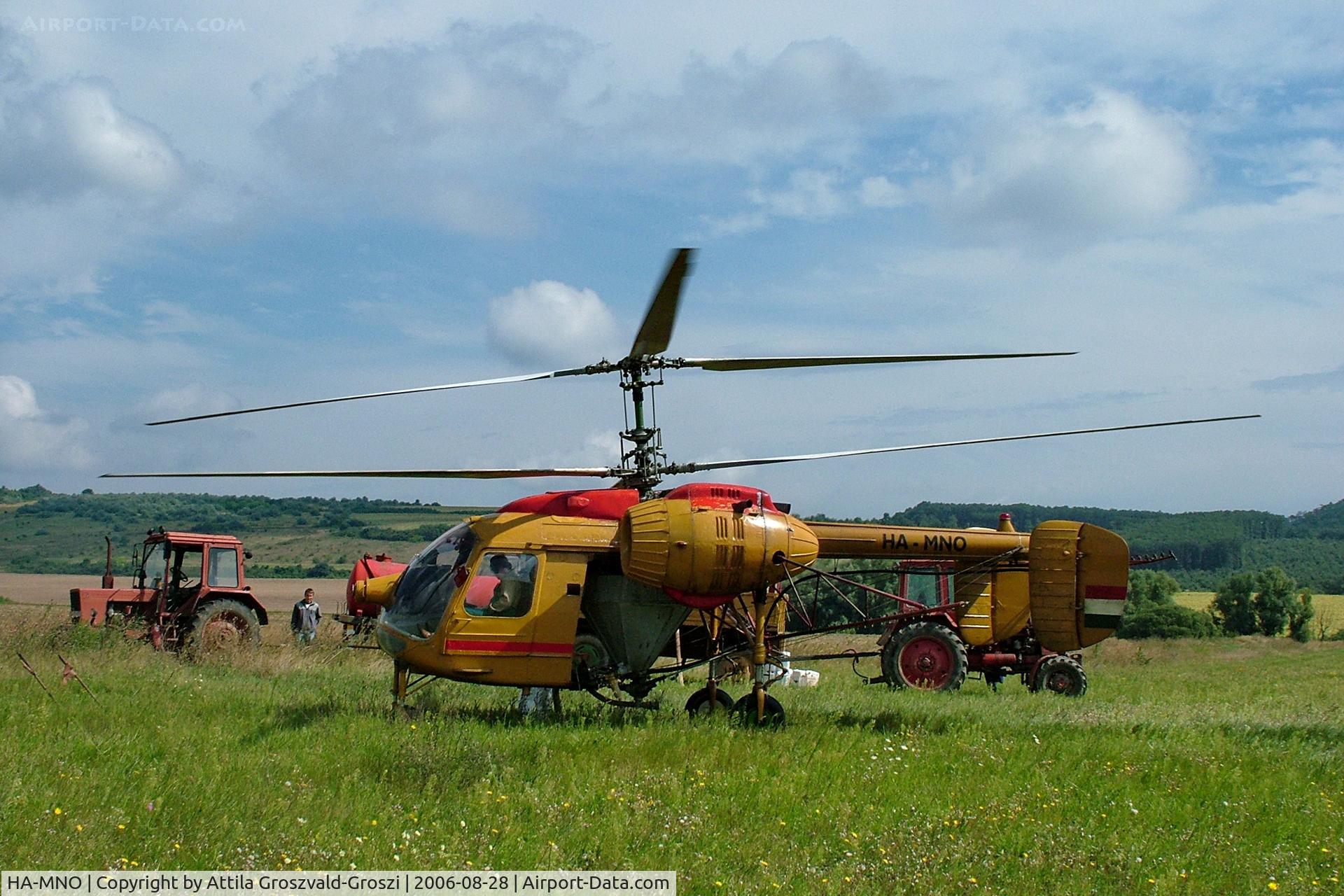 HA-MNO, 1975 Kamov Ka-26 Hoodlum C/N 7505205, Perbál outskirts of town, at work, in Hungary