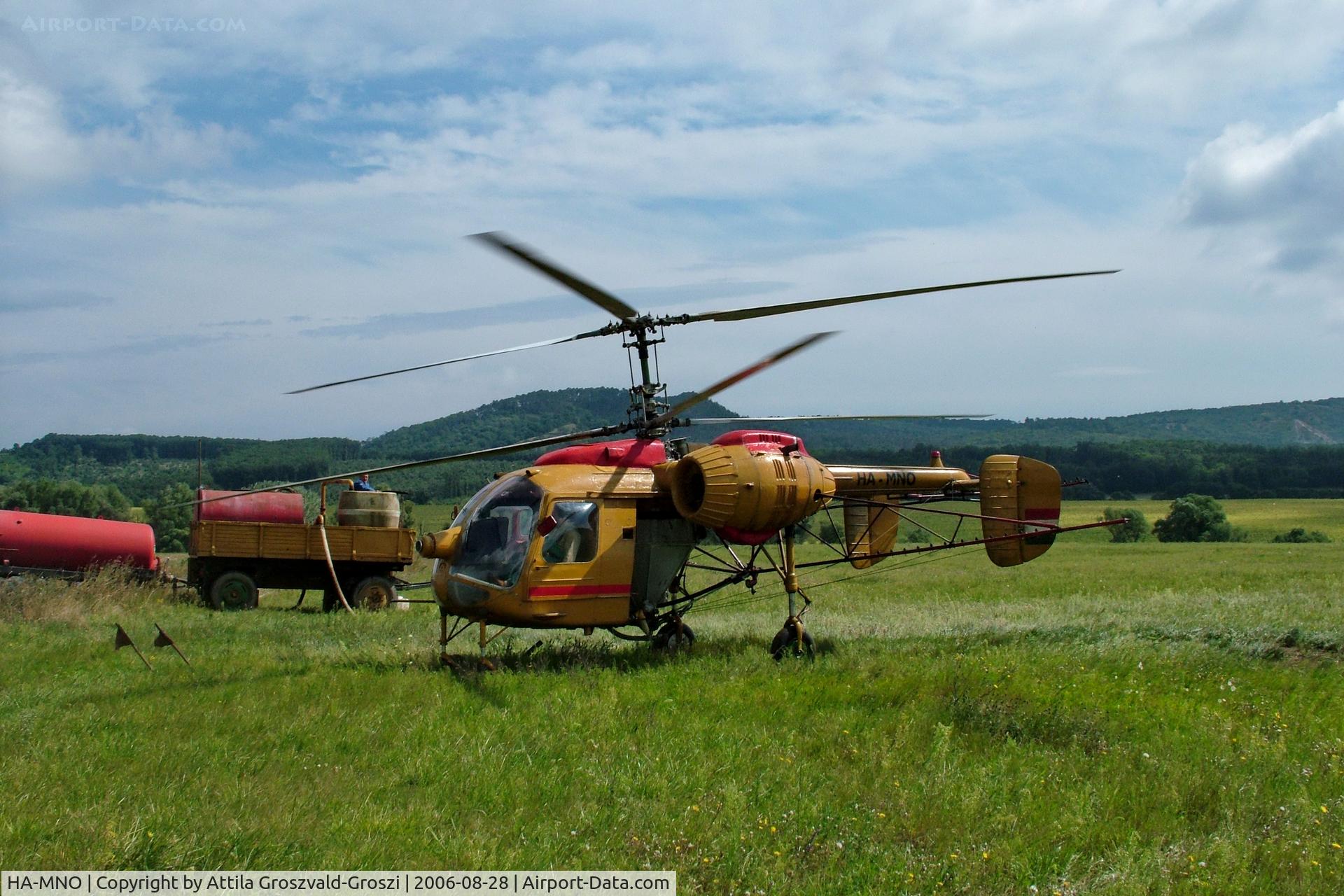HA-MNO, 1975 Kamov Ka-26 Hoodlum C/N 7505205, Perbál outskirts of town, at work, in Hungary
