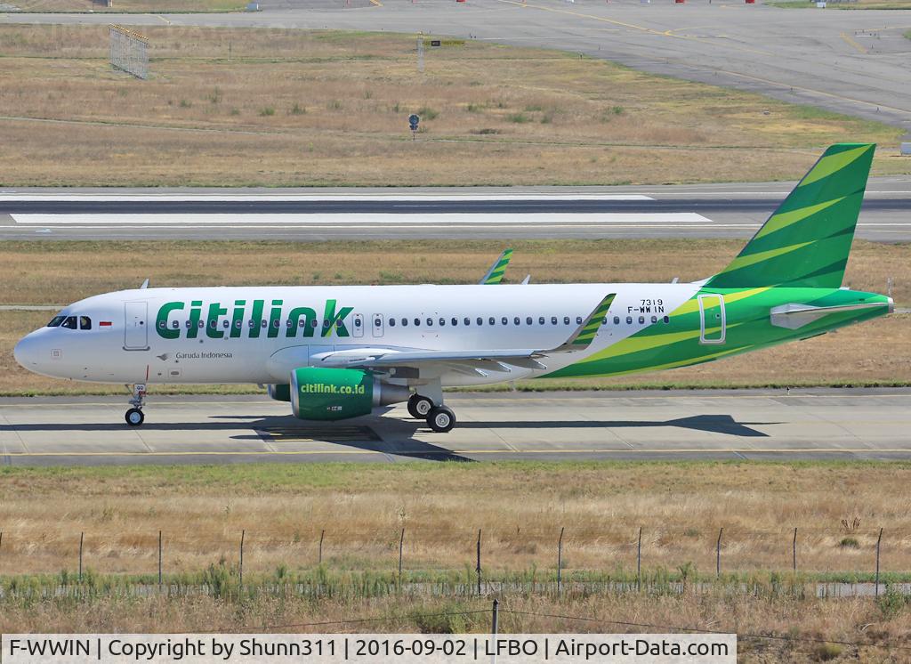 F-WWIN, 2016 Airbus A320-214 C/N 7319, C/n 7319 - To be PK-GQQ