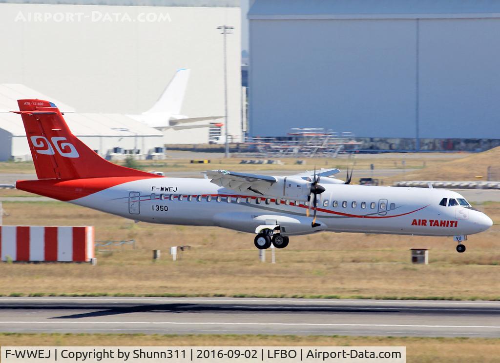 F-WWEJ, 2016 ATR 72-600 (72-212A) C/N 1350, C/n 1350 - To be F-ORVU
