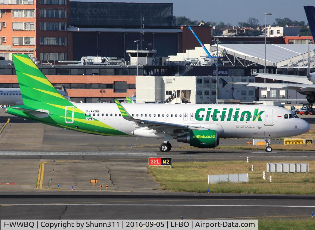 F-WWBQ, 2016 Airbus A320-214 C/N 7297, C/n 7297 - To be PK-GQP
