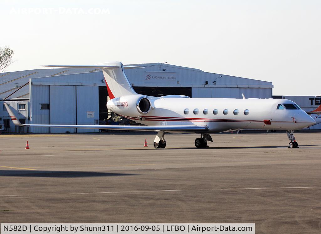 N582D, 2012 Gulfstream Aerospace GV-SP (G550) C/N 5397, Parked at the General Aviation area...