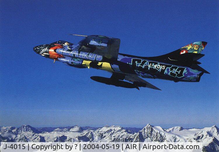 J-4015, Hawker Hunter F.58 C/N 41H-697382, the last flight of the J-4015