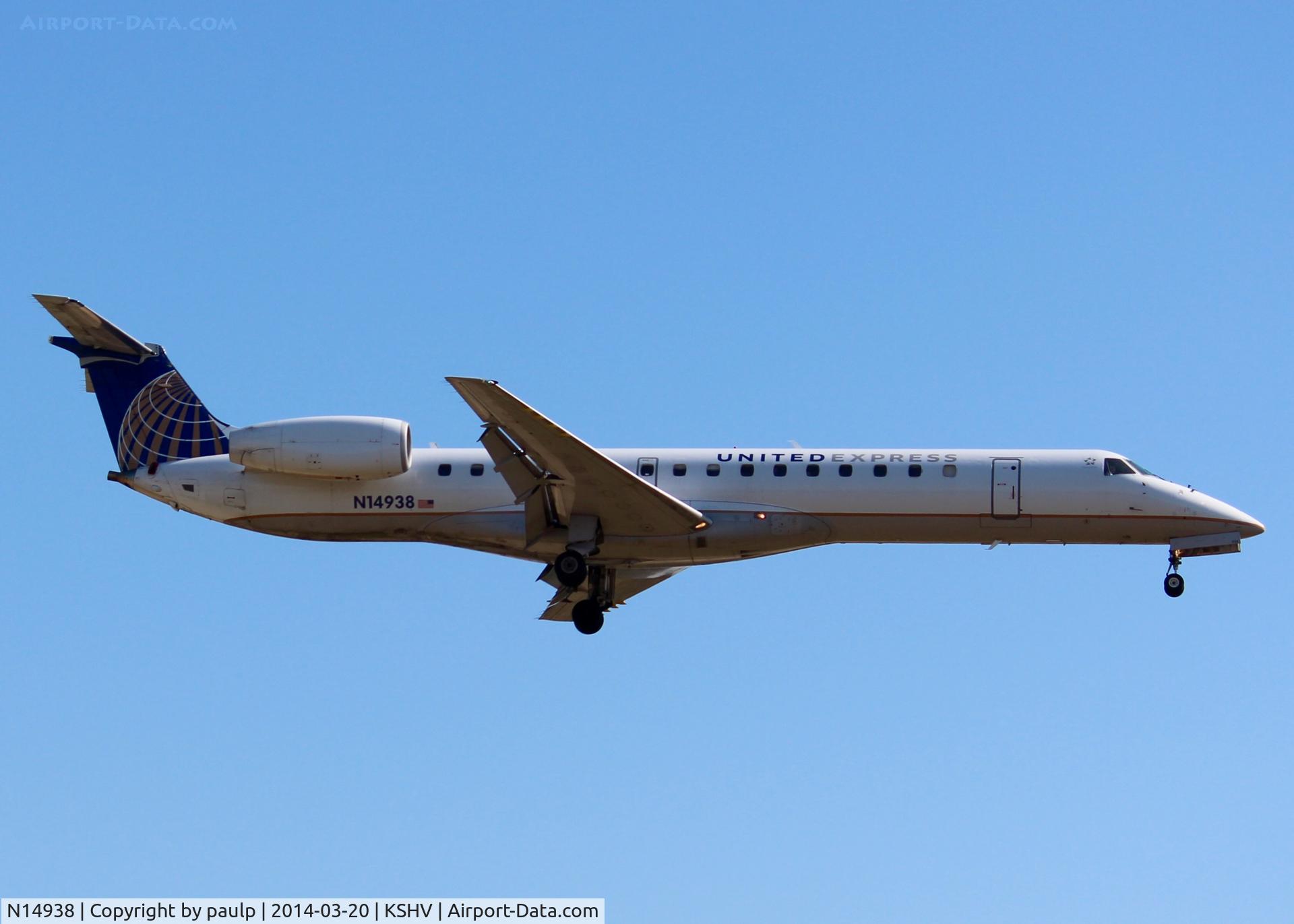 N14938, 1997 Embraer EMB-145EP (ERJ-145EP) C/N 145029, At Shreveport Regional.