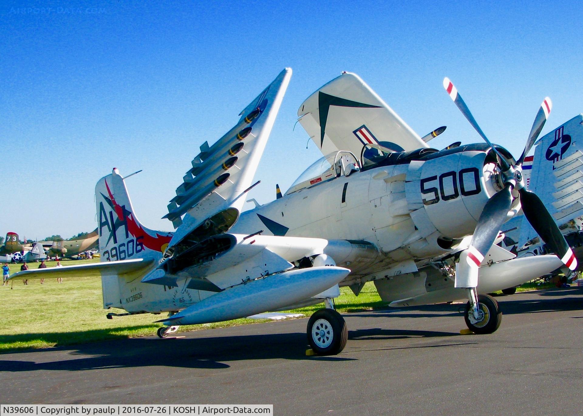 N39606, 1955 Douglas AD-6 Skyraider C/N 10838, At Oshkosh.