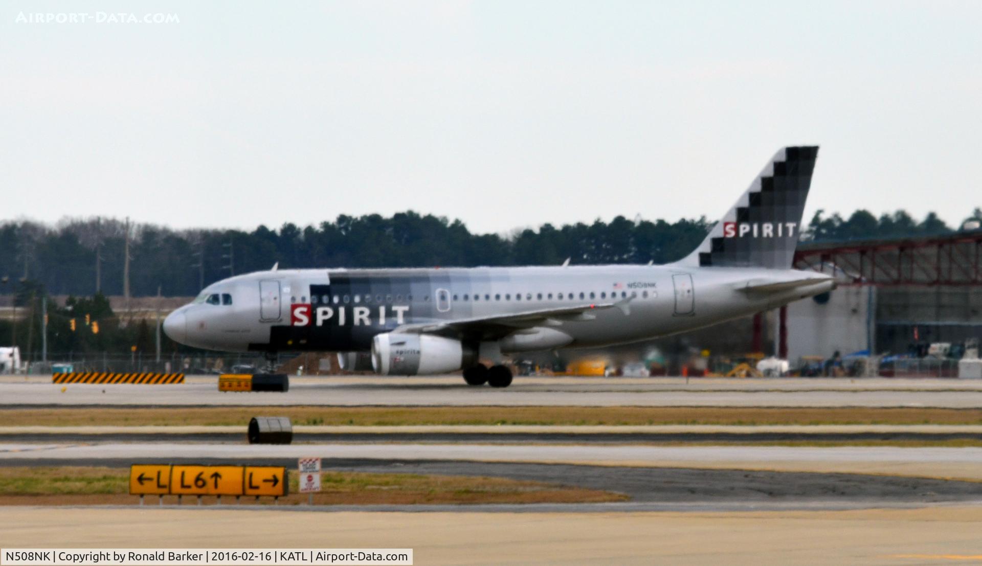 N508NK, 2005 Airbus A319-132 C/N 2567, Landing Atlanta