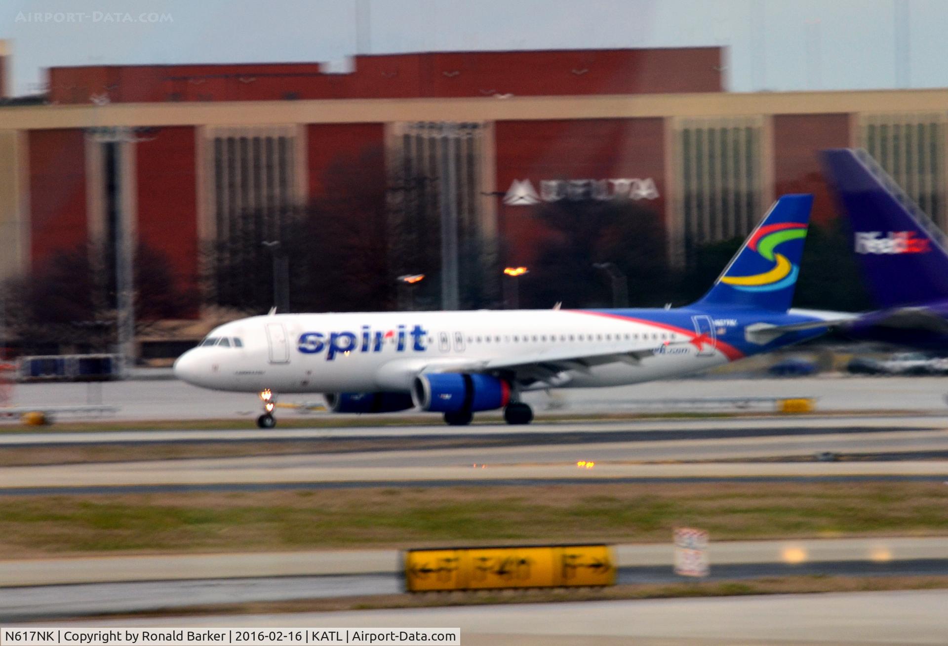 N617NK, 2012 Airbus A320-232 C/N 5387, Landing Atlanta