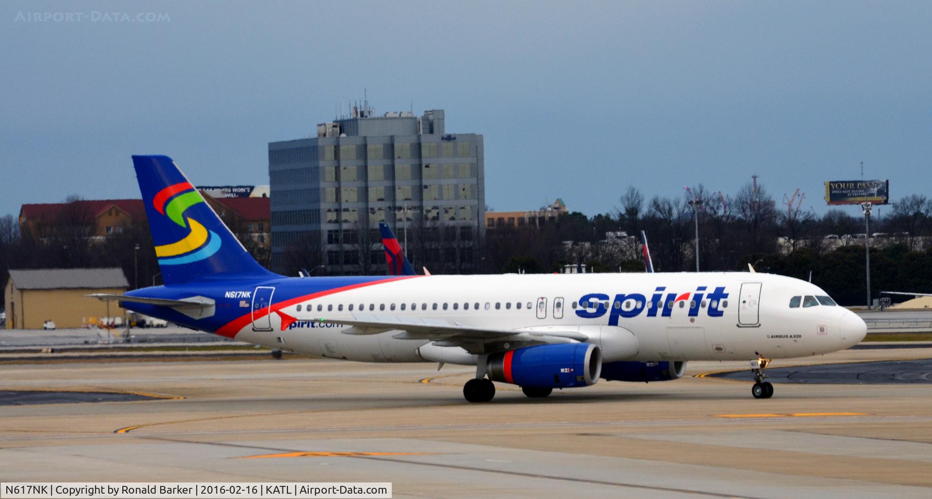 N617NK, 2012 Airbus A320-232 C/N 5387, Taxi Atlanta