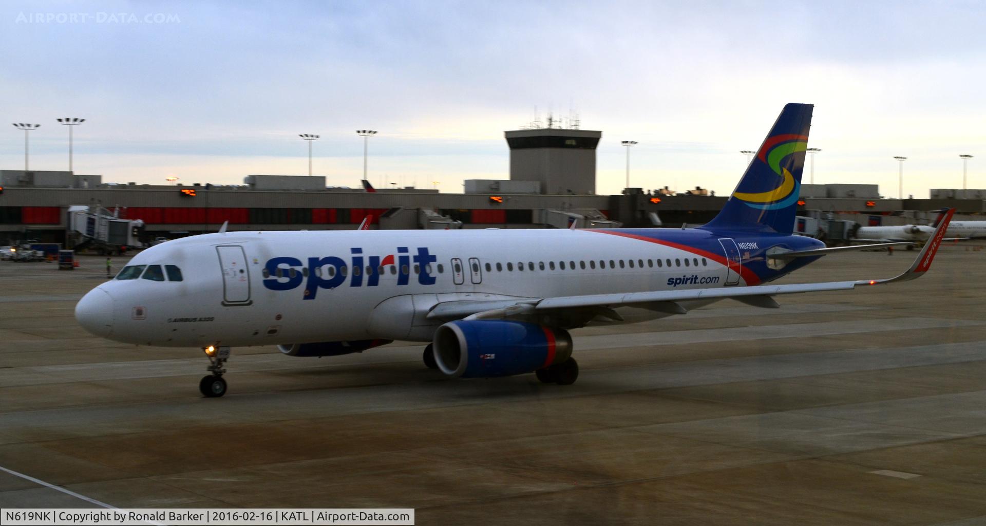 N619NK, 2013 Airbus A320-232 C/N 5517, Taxi Atlanta