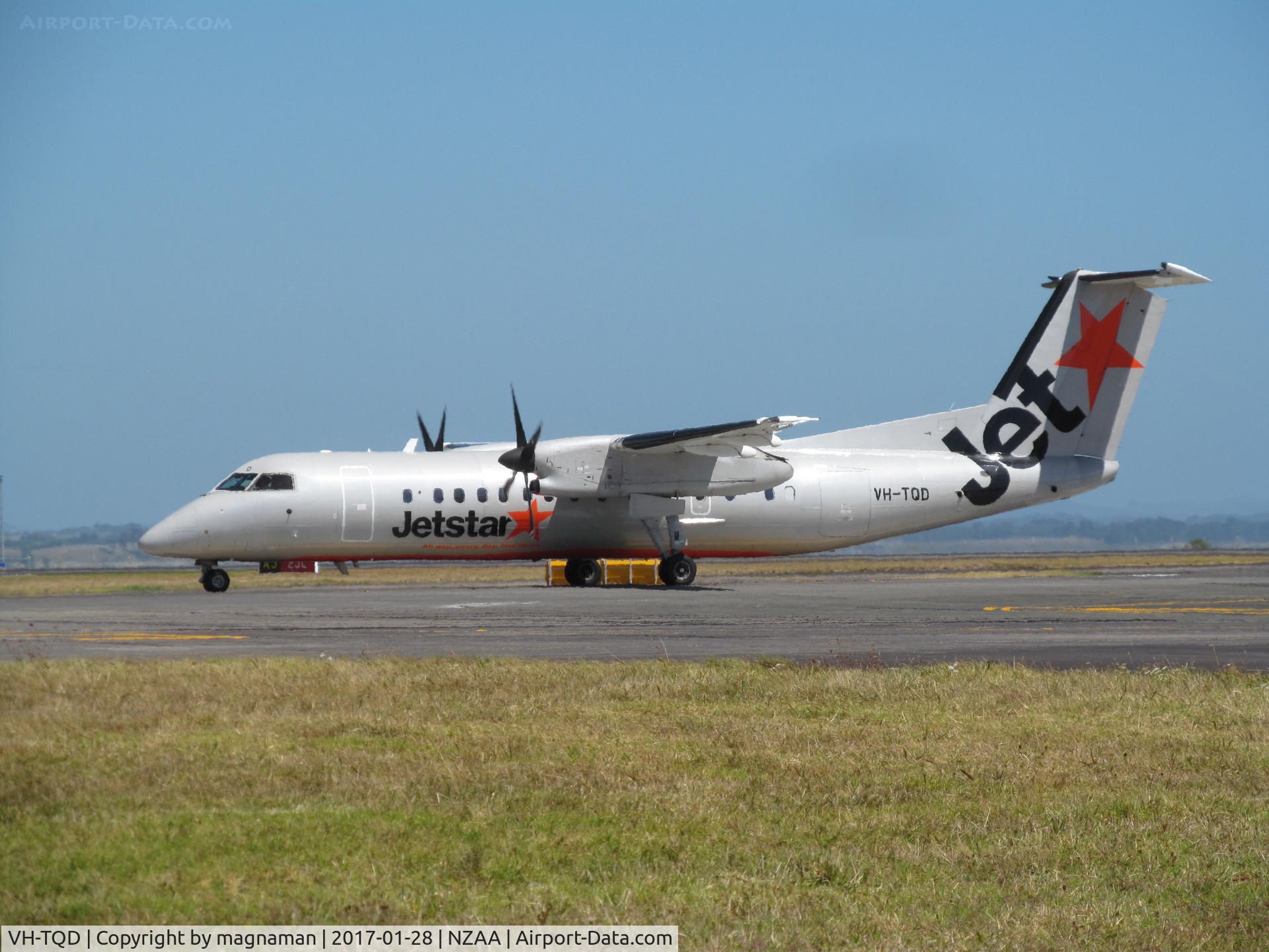 VH-TQD, 2004 De Havilland Canada DHC-8-315 Dash 8 C/N 598, leaving for somewhere