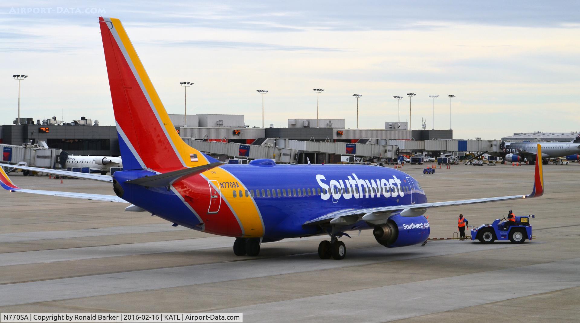 N770SA, 2000 Boeing 737-7H4 C/N 30589, Pushback Atlanta