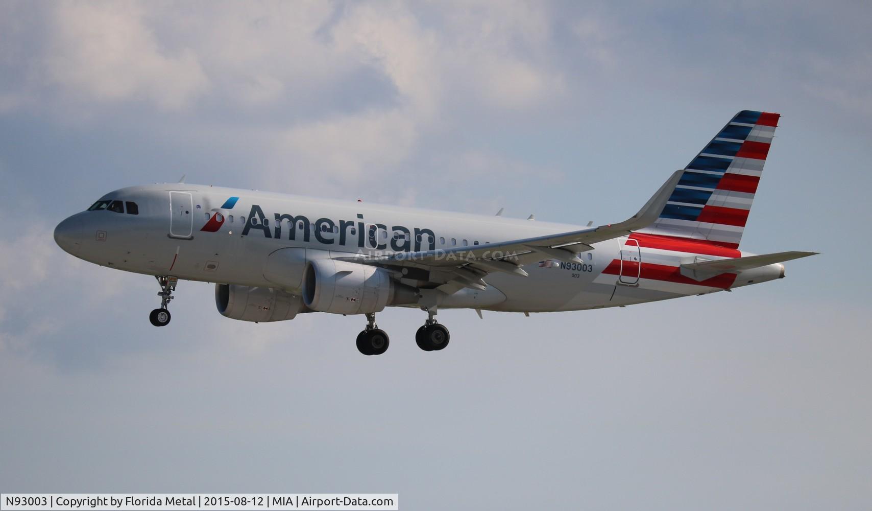 N93003, 2013 Airbus A319-115 C/N 5704, American