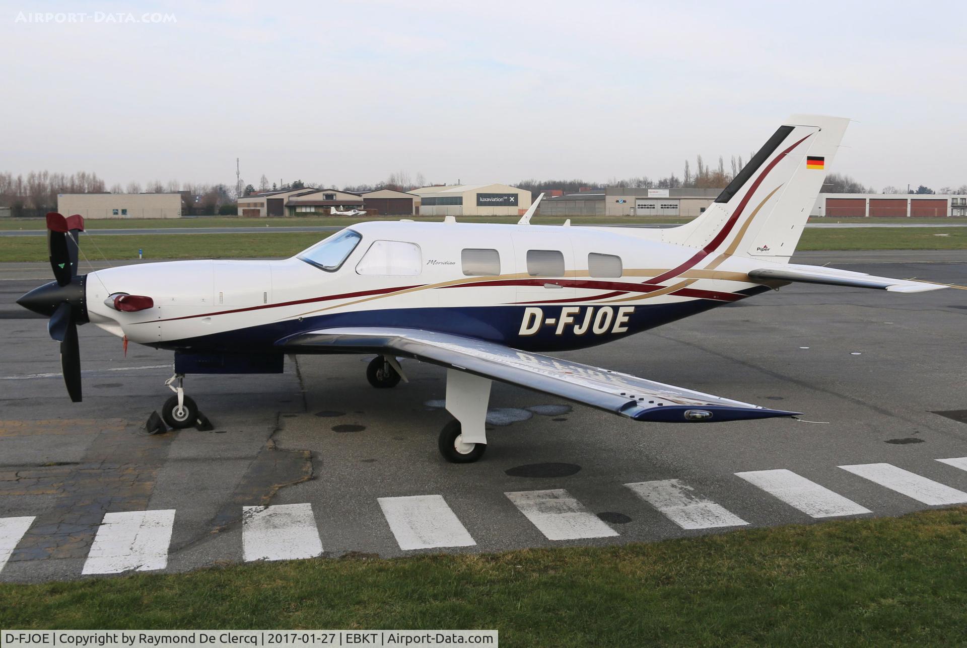 D-FJOE, 2007 Piper PA-46-500TP Malibu Meridian C/N 4697315, D-FJOE at Wevelgem, previous reg. OK-NET and N31010.