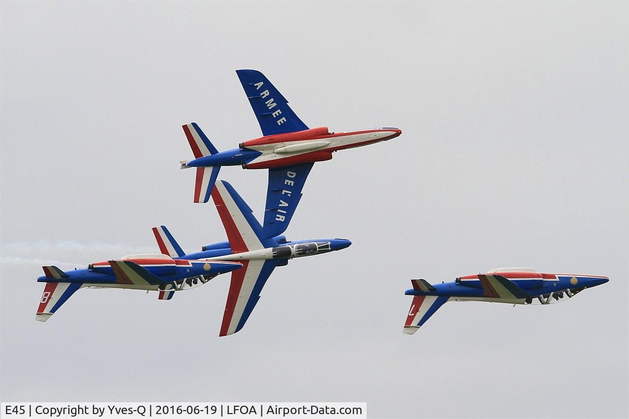 E45, Dassault-Dornier Alpha Jet E C/N E45, Dassault-Dornier Alpha Jet E (F-TETF), Athos 06 of Patrouille de France 2016, Avord Air Base 702 (LFOA)  Open day 2016