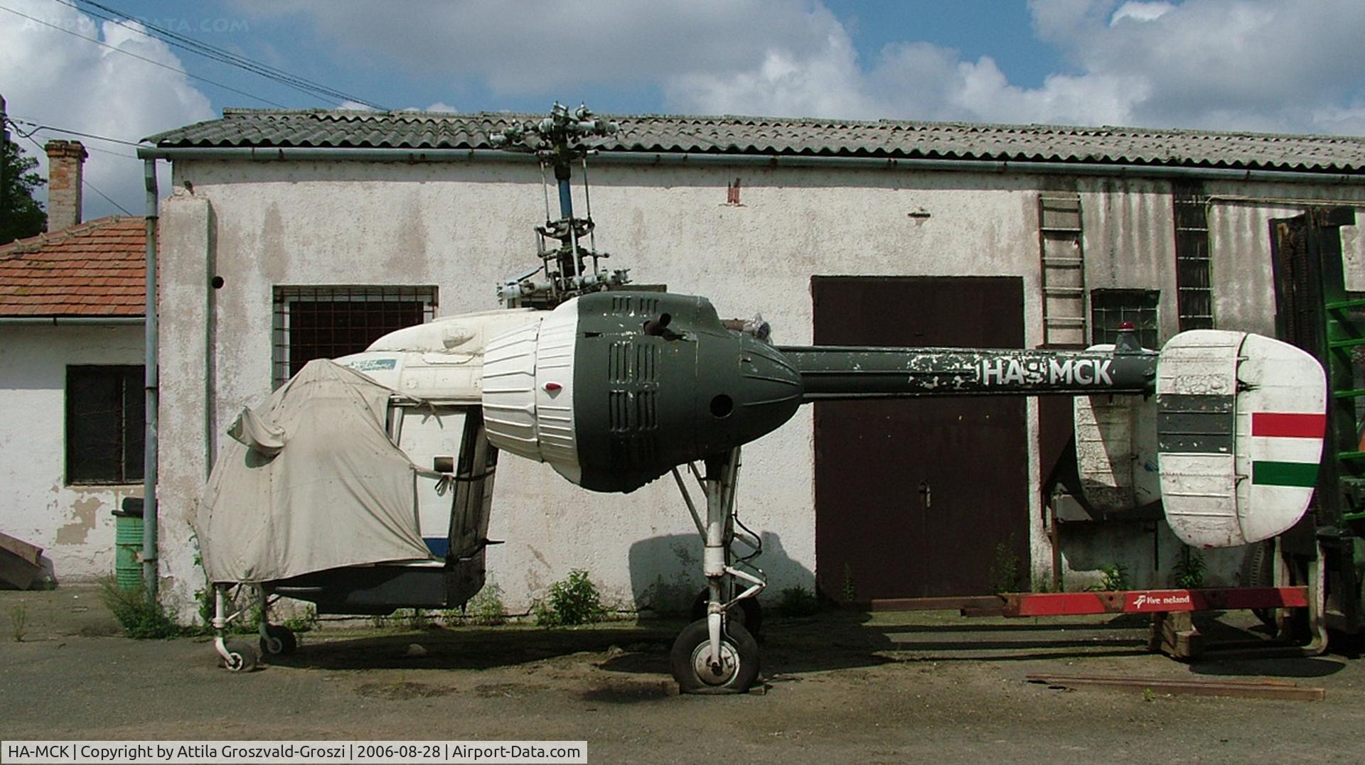 HA-MCK, 1974 Kamov Ka-26 Hoodlum C/N 7404408, Pilisjászfalu outskirts of town, an agricultural colony in the courtyard, Hungary