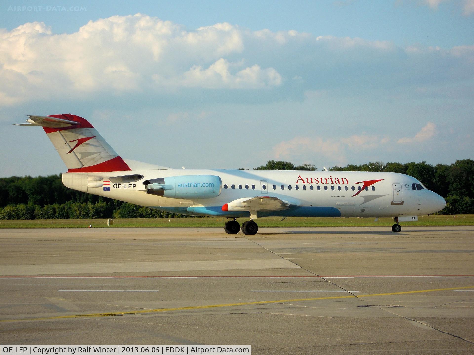 OE-LFP, Fokker 70 (F-28-0070) C/N 11560, Fokker F70 F28-0070 - Austrian Arrows - OE-LFP - 05.06.2013 - CGN