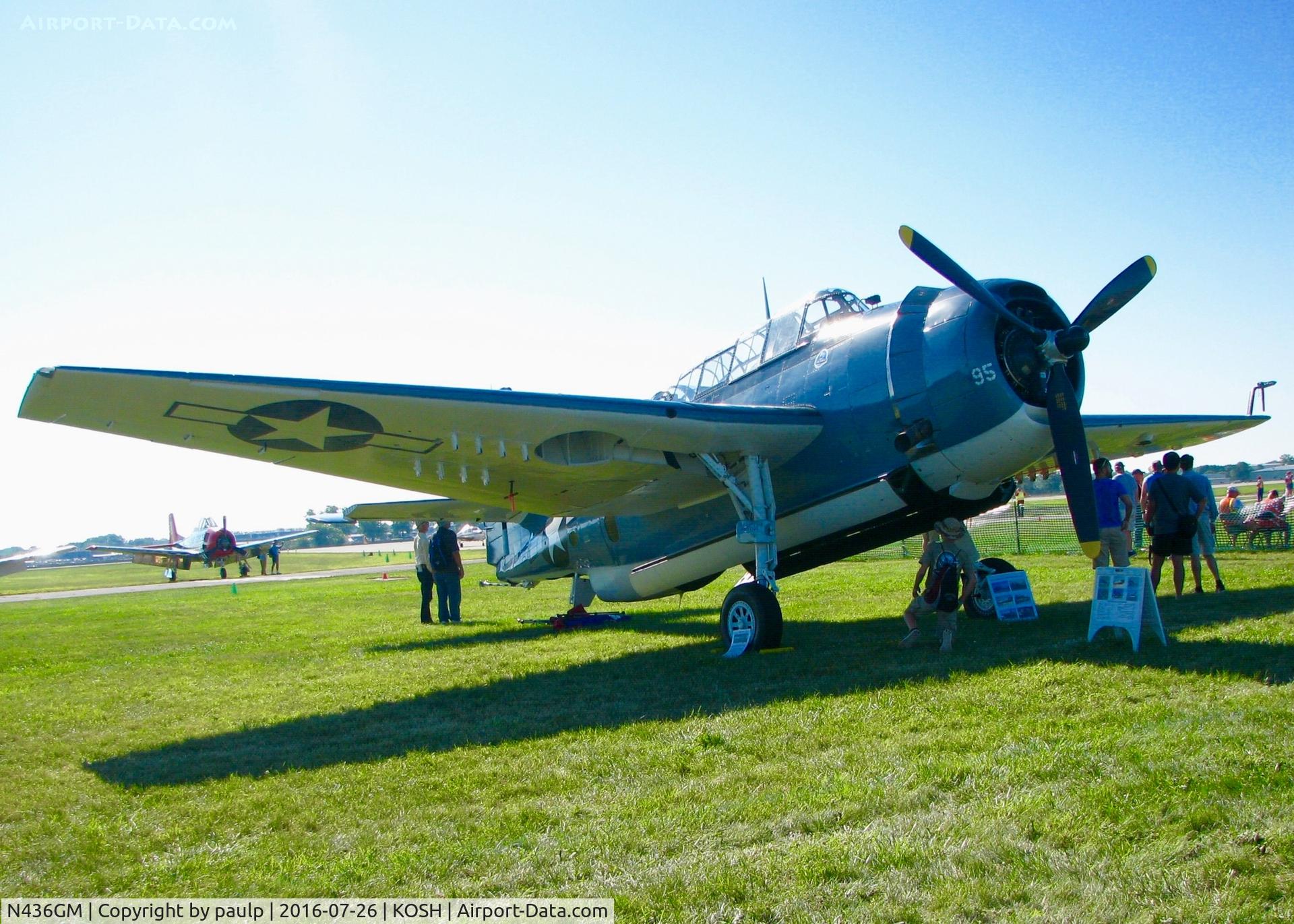 N436GM, Grumman TBM-3E Avenger C/N 4341 (Bu91436), At Oshkosh.