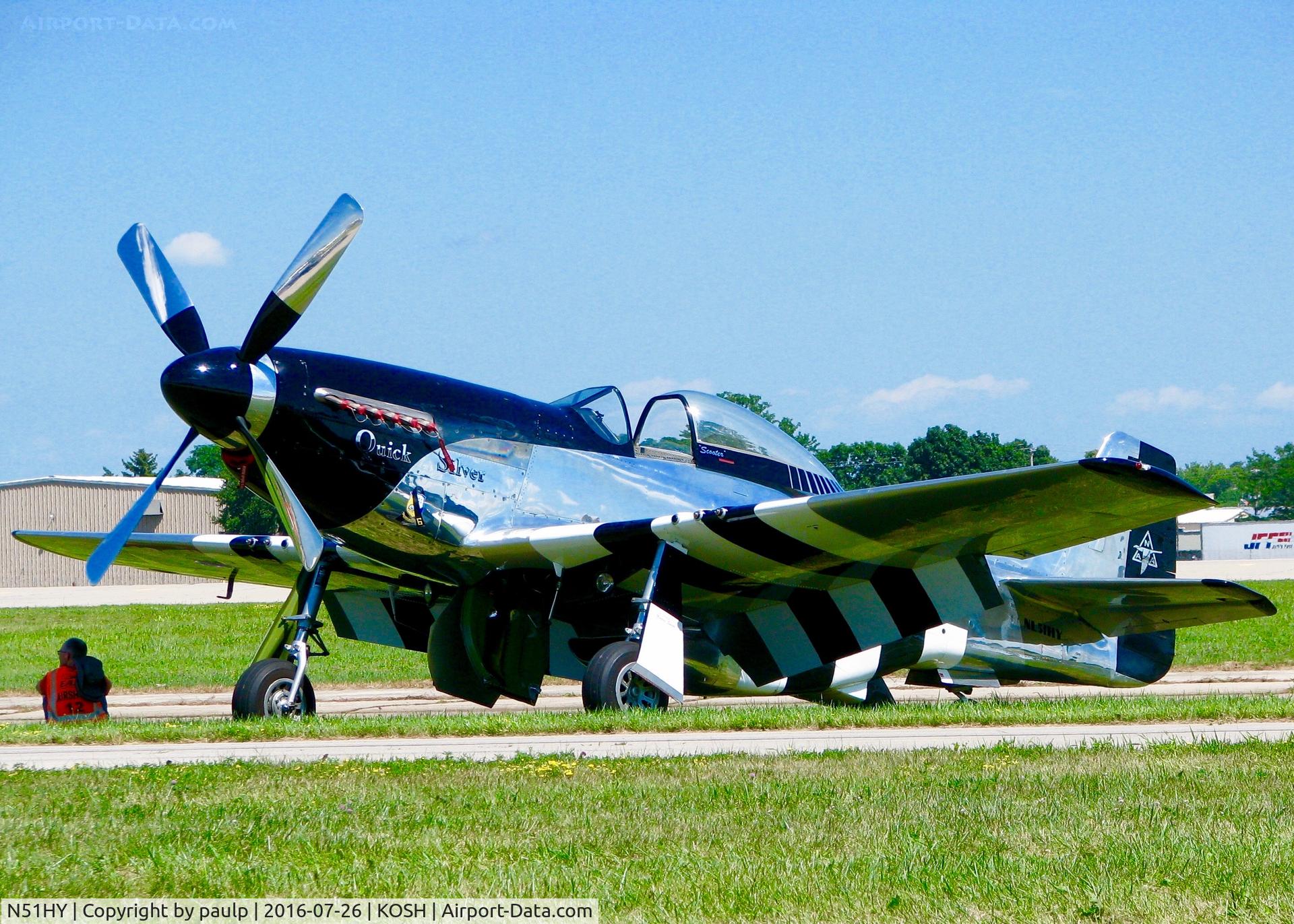 N51HY, 1944 North American P-51D Mustang C/N 124-48192, At Oshkosh.