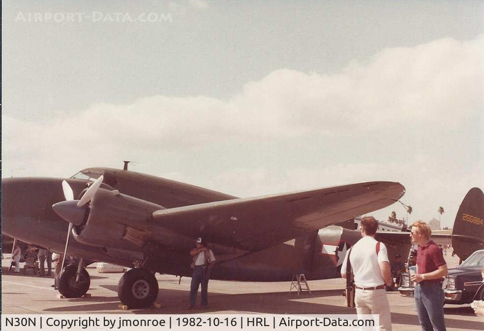 N30N, 1942 Lockheed 18-50 Lodestar C/N 18-2274, Confederate Air Force Airshow October 1982. Scanned from Print
