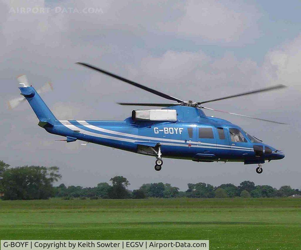 G-BOYF, 1988 Sikorsky S-76B C/N 760343, Taken at Old Buckenham Airfield