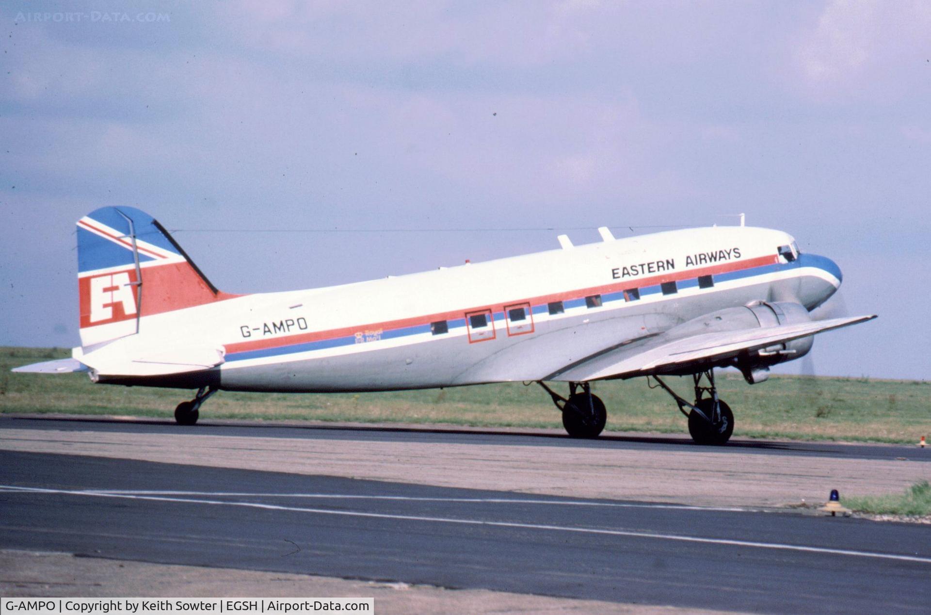 G-AMPO, 1944 Douglas DC-3C-R-1830-90C (C-47B) C/N 33186, Based at Norwich